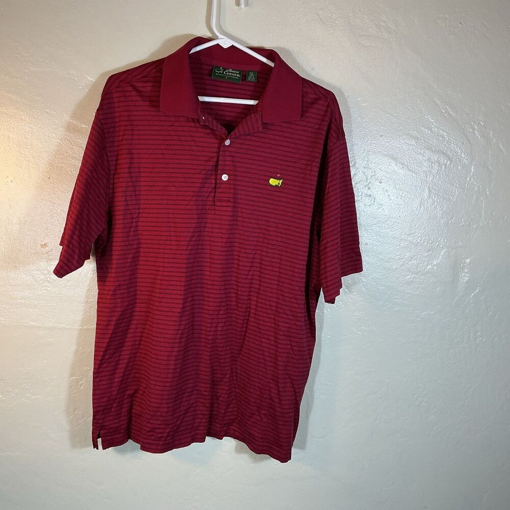The Masters Golf Shirt Amen Corner L 60’s 2 Ply Pima Mercerized Cotton Polo Mens